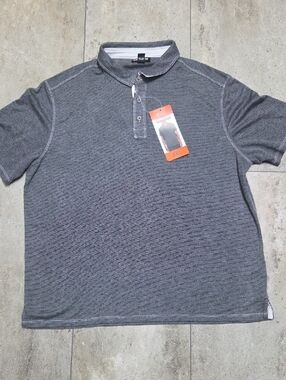 Kirkland Signature Men's Polo Shirt - Heather Dark Gray